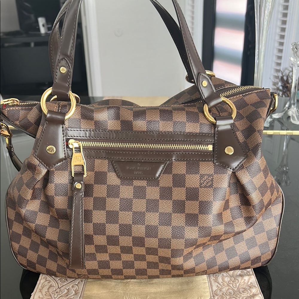 Louis Vuitton Brown Checkered Shoulder Bag